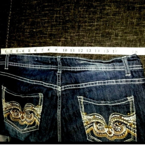 Elite Jeans Rhinestone Embellished Capri Size 13/14 NWOT - Picture 9 of 11